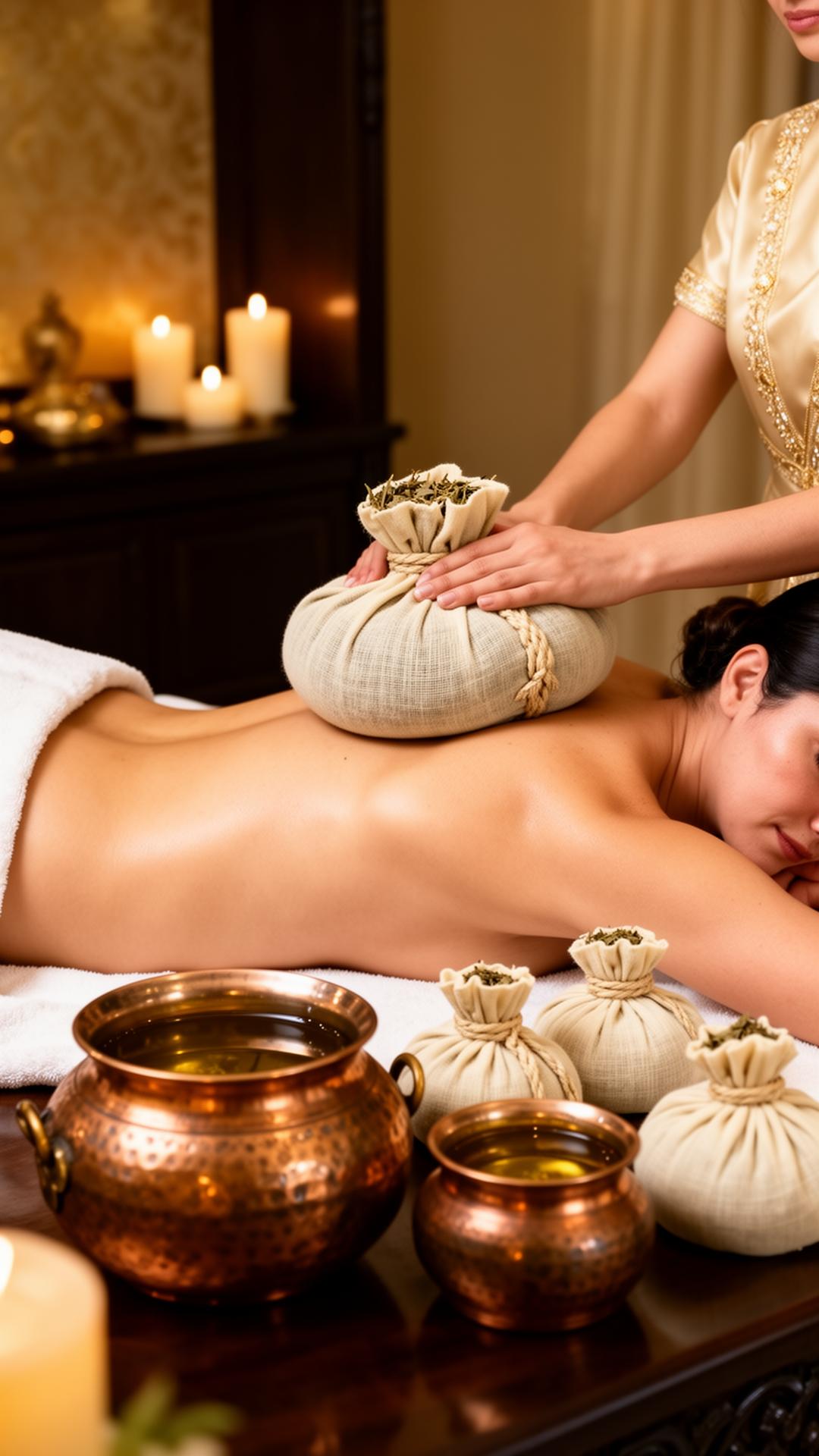 Warm-oil Ayurvedic body treatment