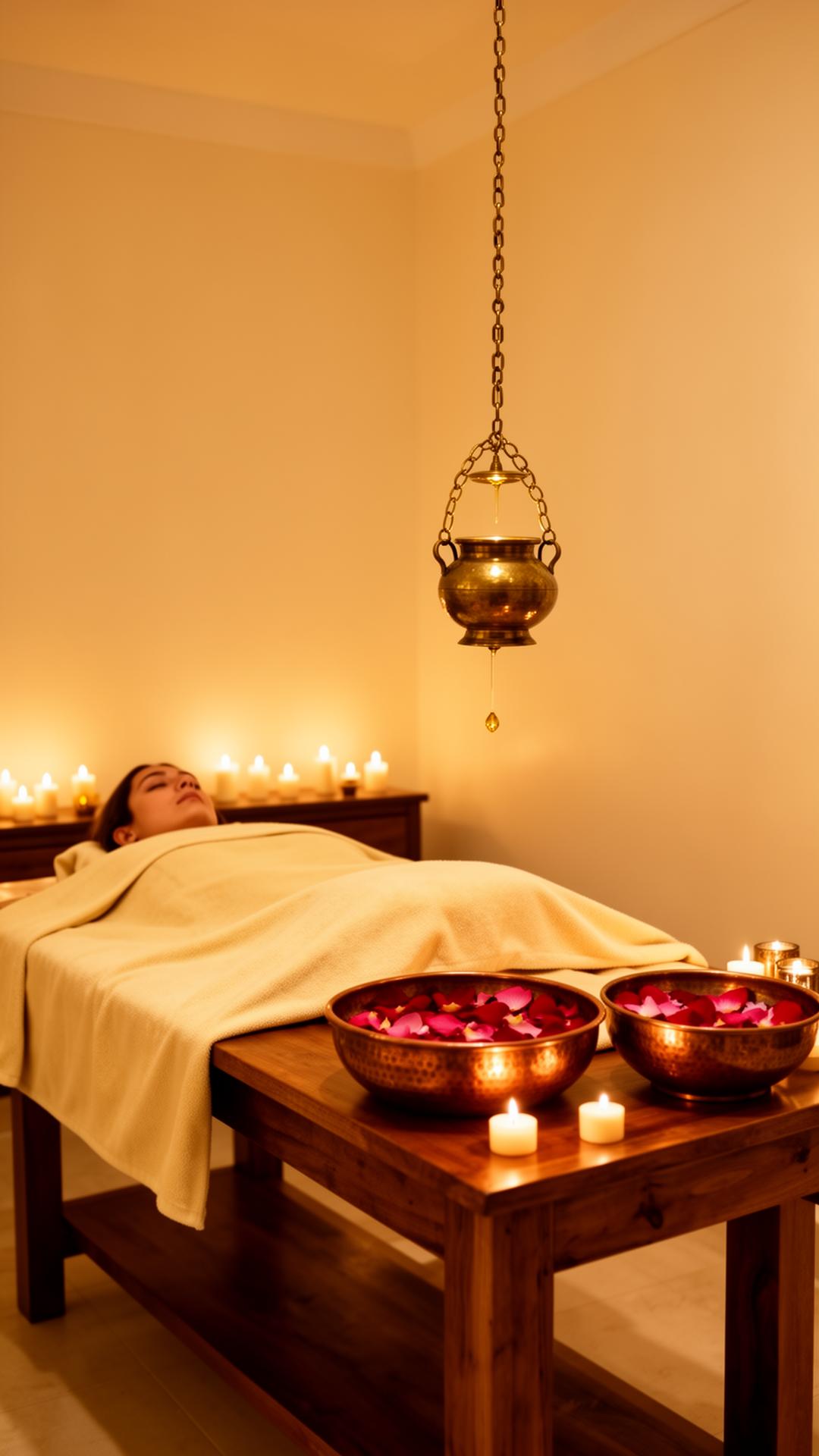 Ayurvedic head spa ritual
